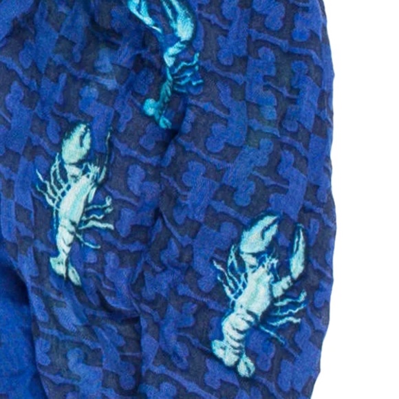 TORY BURCH lobster print scarf or sarong wrap for beach - Picture 5 of 5